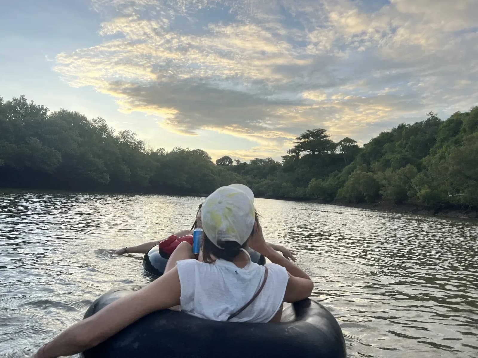 Tubing slowly down the warm Kilifi creek